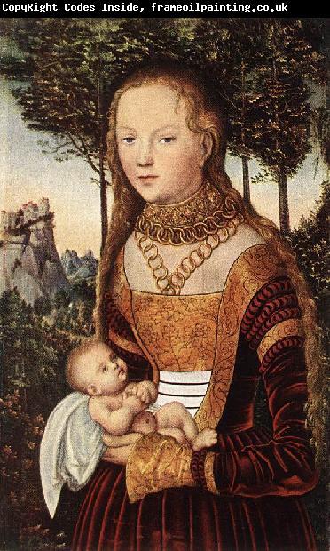 CRANACH, Lucas the Elder Young Mother with Child dfhd